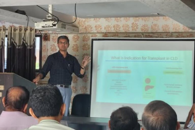 Dr Mayur Patel in speech
